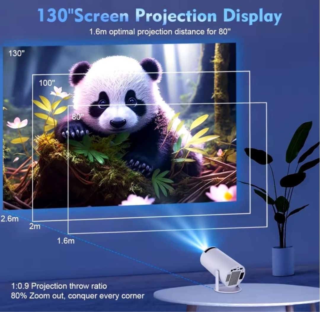MAGCUBIC Przenośny projektor 4k Smart WiFi Bluetooth