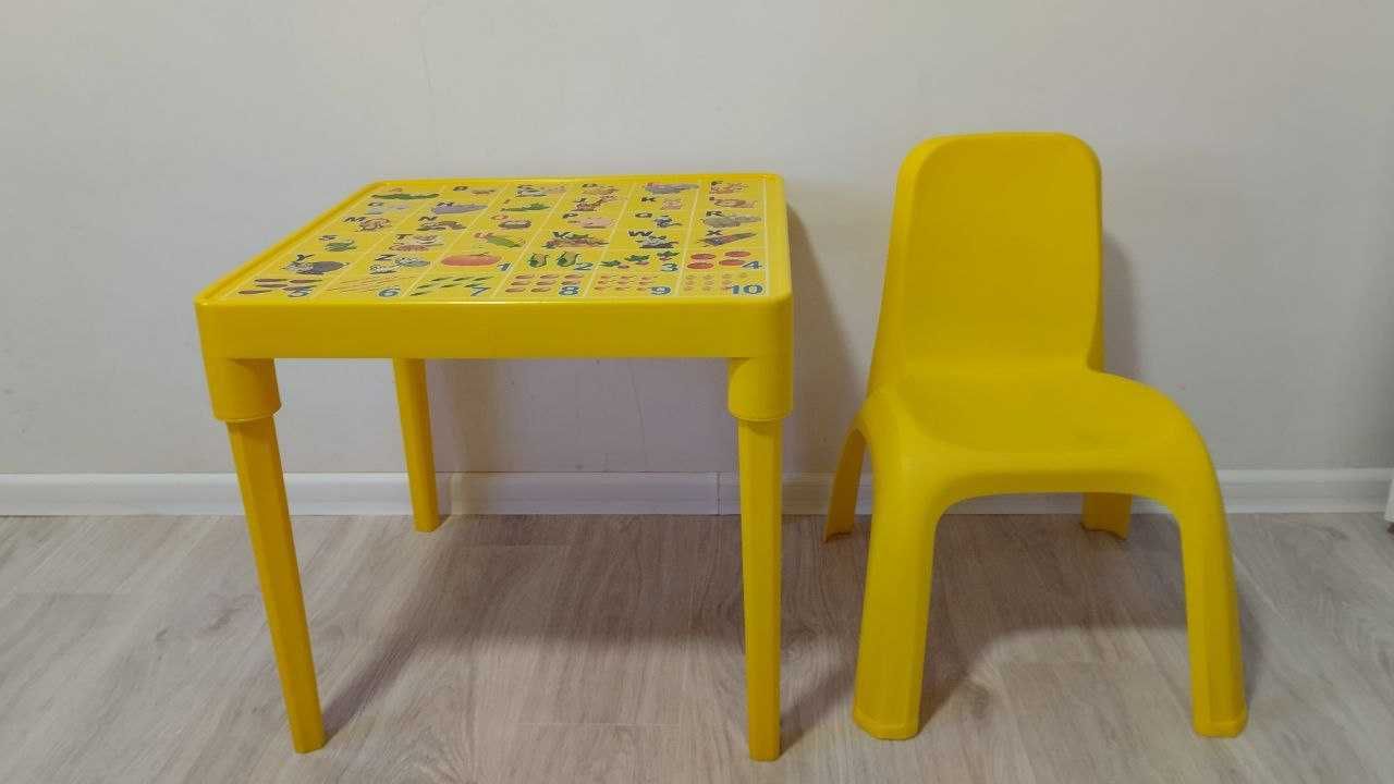 Детский стол Азбука со стулом. Новое