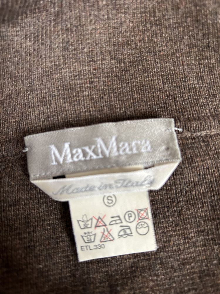 Brązowy kardigan Max Mara rozmiar S kaszmir jedwab wełna