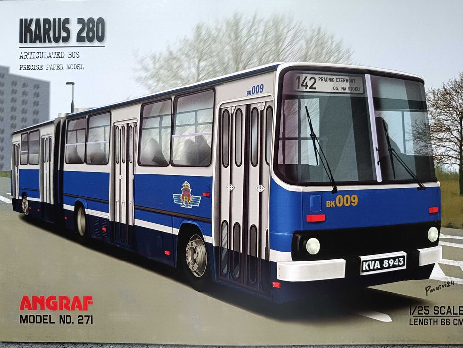 Model kartonowy Angraf 271: Autobus IKARUS 280