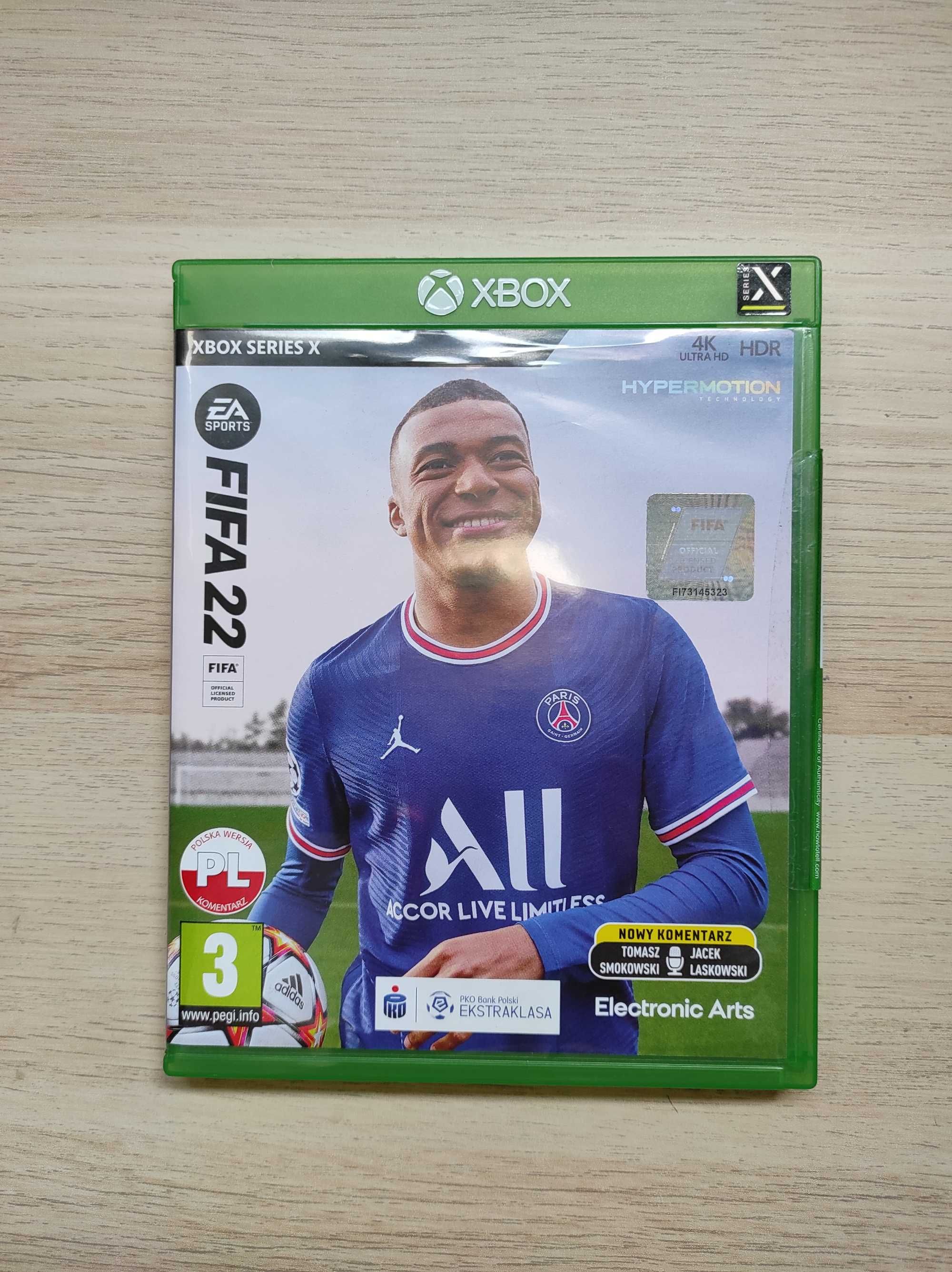 Gra pudełkowa Fifa 22 Xbox series X