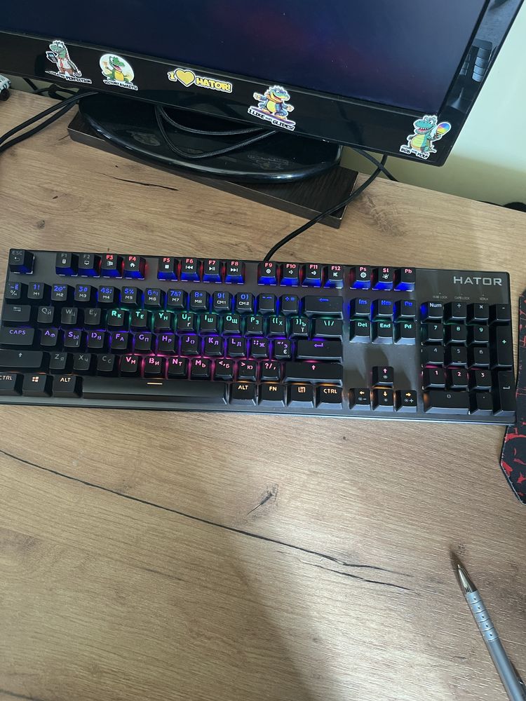 Клавіатура hator starfall red