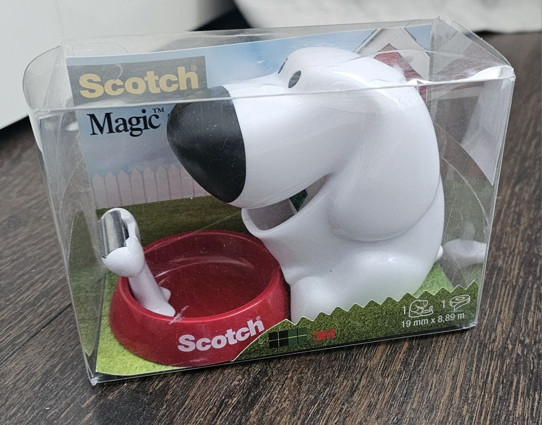 03 Dyspenser podajnik do taśmy klejącej Scotch magic