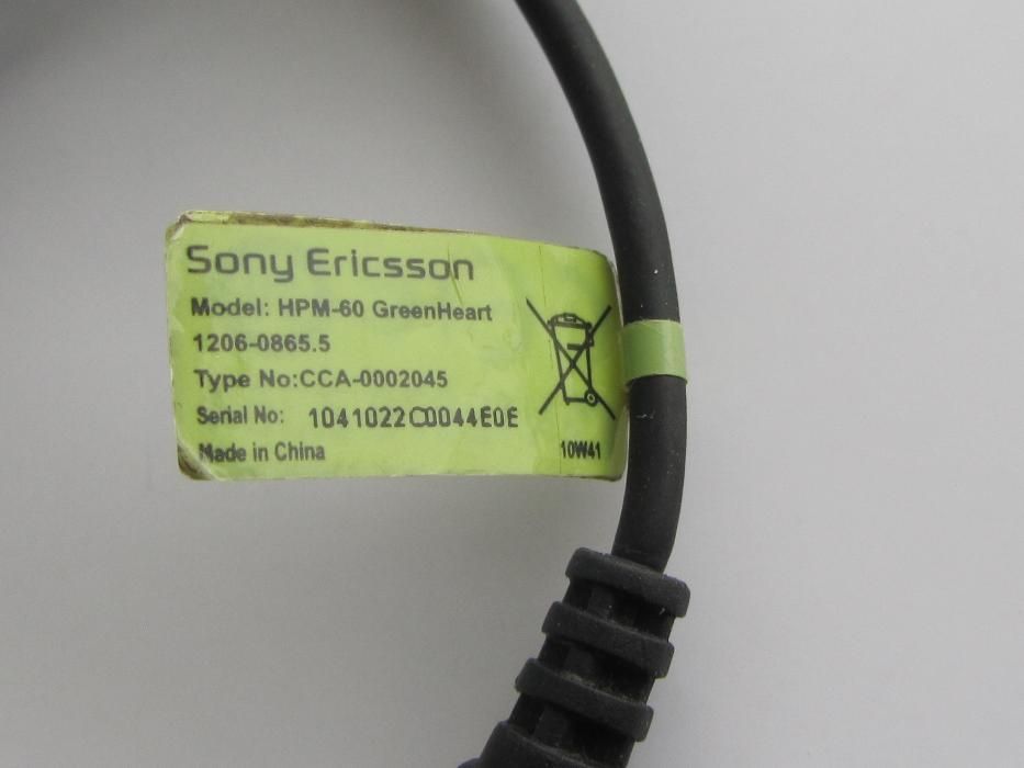 Sony Ericsson słuchawki Model : HPM 60 Green Heart z PRL-u