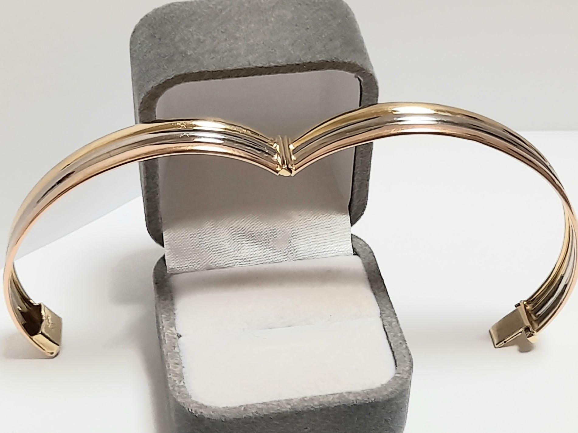 Bransoleta Złota Bangle Kolorowa Jedyna zloto 14k