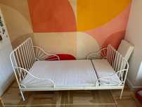 Łóżko rozsuwane dziecięce Ikea Minnen z materacem