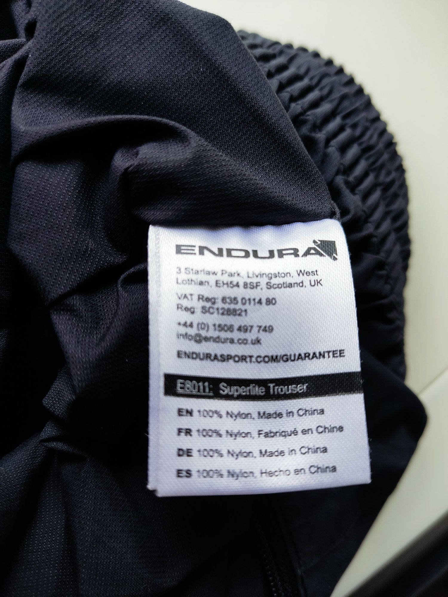 Spodnie rowerowe przeciwdeszczowe Endura Superlite Black E8011