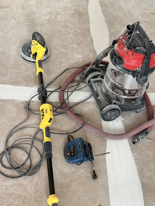 Lixadeira girafa + aspirador + serra