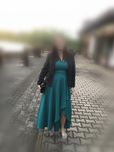 Zielona suknia L/XL z szerokimi ramiączkami