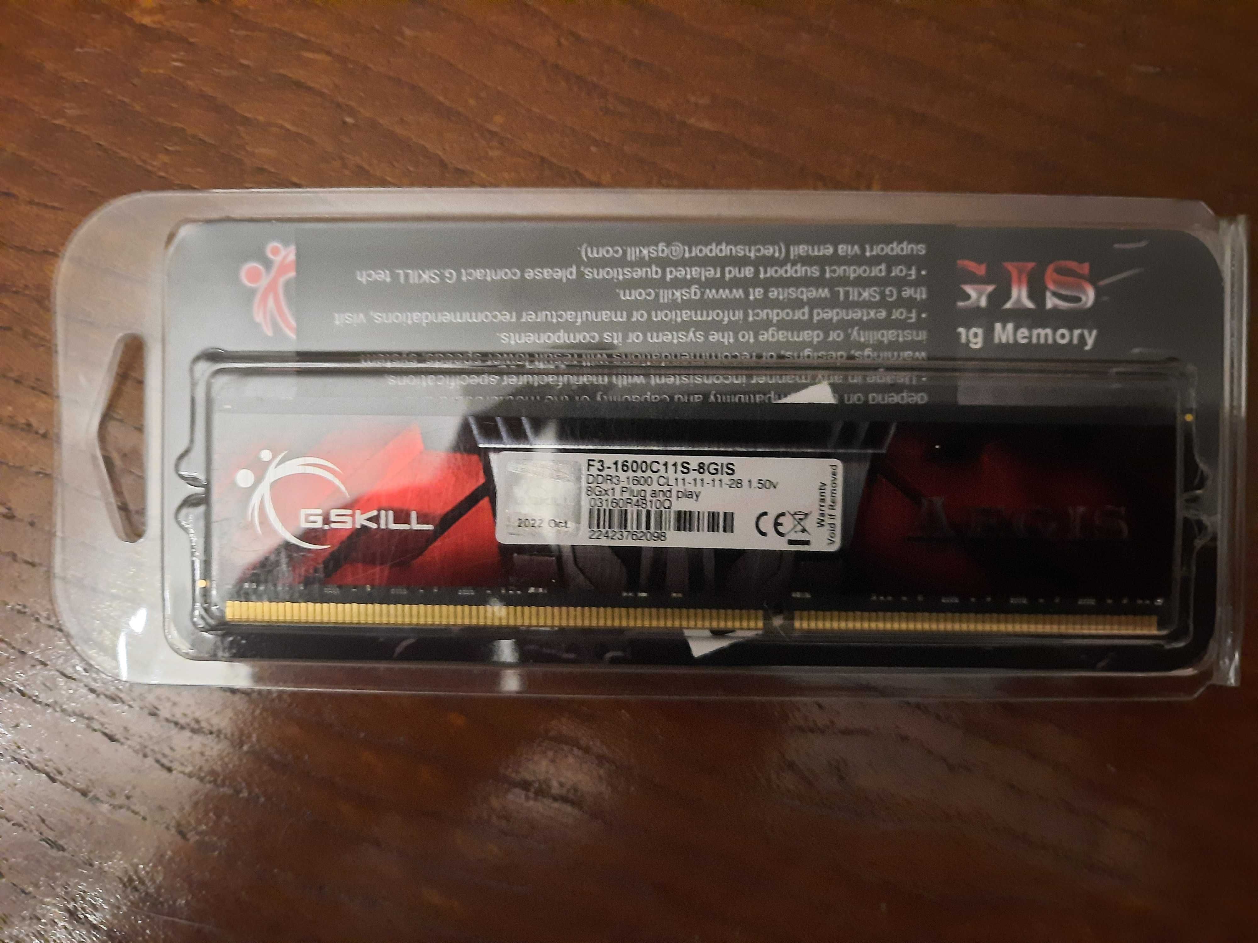 Placa de Memória DDR3 8GB 1600MHz 1.5V para PC Desktop
