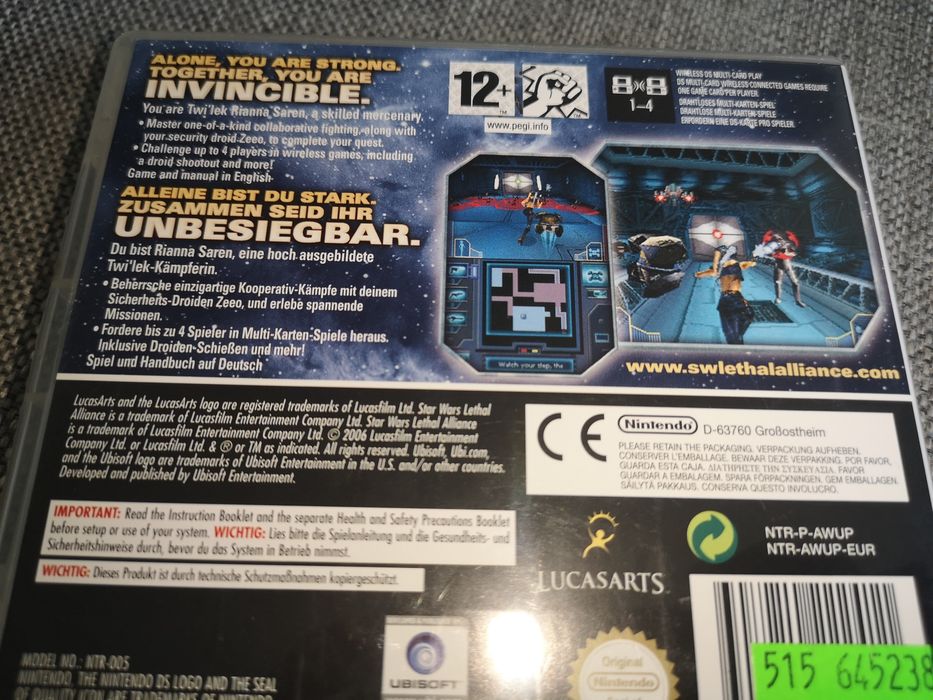Star Wars Lethal Alliance DS NINTENDO gra ANG (komplet BDB) sklep