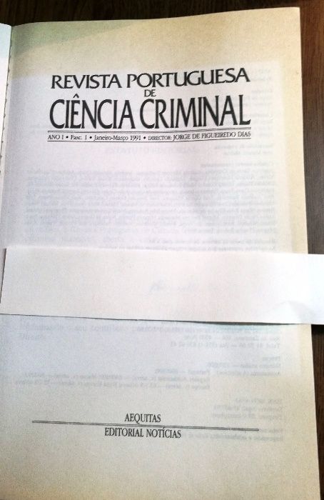 Revista Portuguesa de Ciência Criminal - Ano I