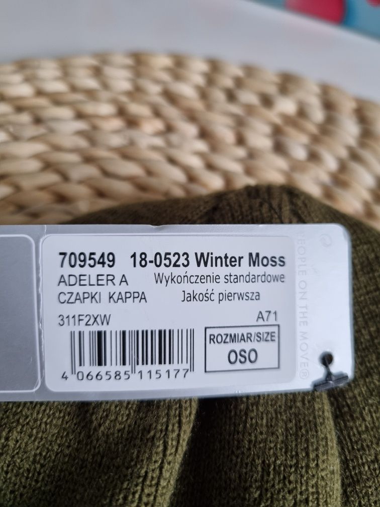 Czapka zimowa kappa khaki one size