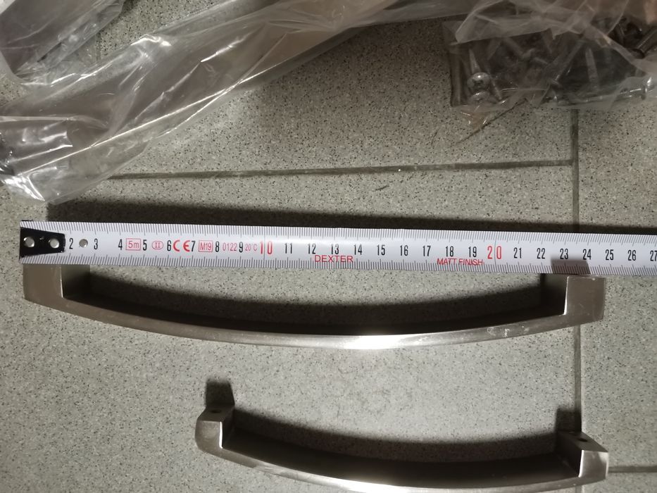 Puxadores inox armários cozinha