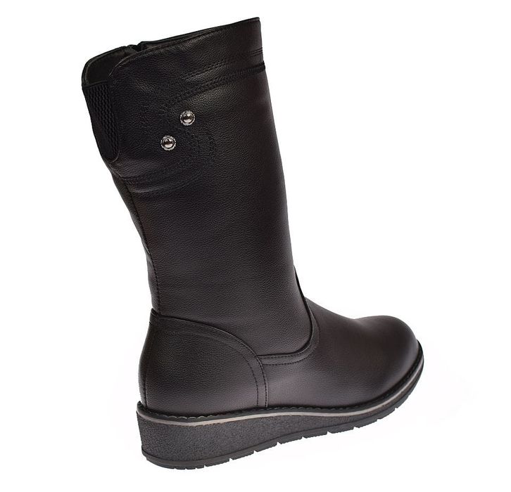 Kozaki damskie wysokie ocieplane na suwak 1328 rozm. 41