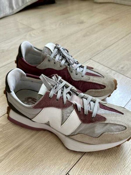 Кроссовки new balance 327 v2 серо розовые 26см