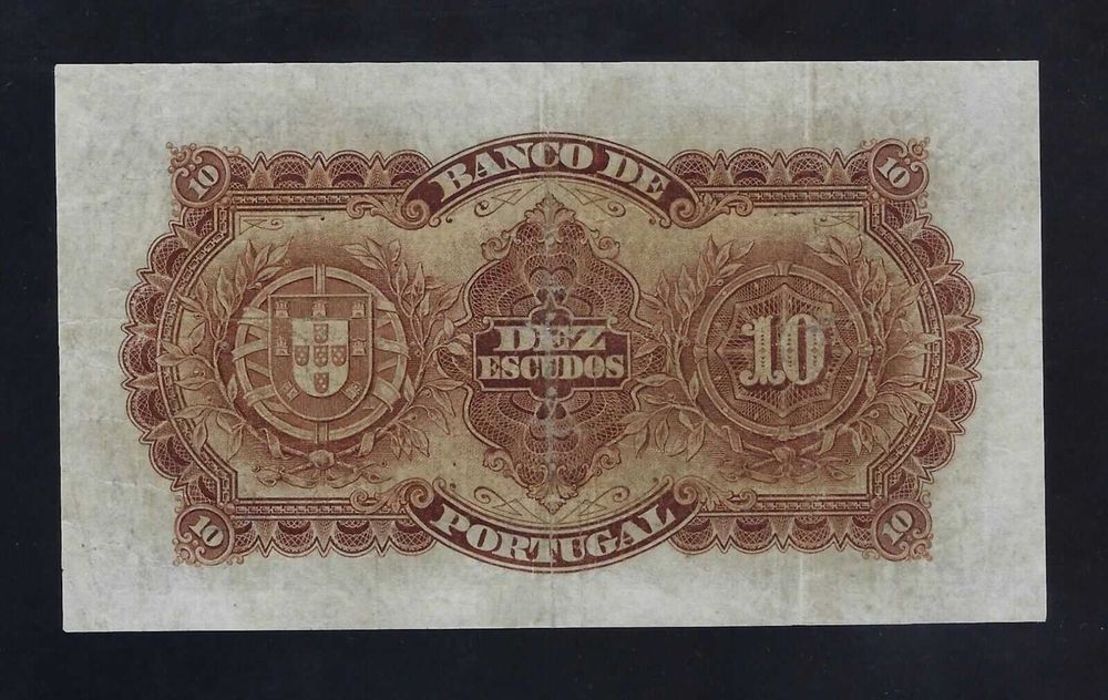 nota portugal 10 escudos 1925 excelente e rara