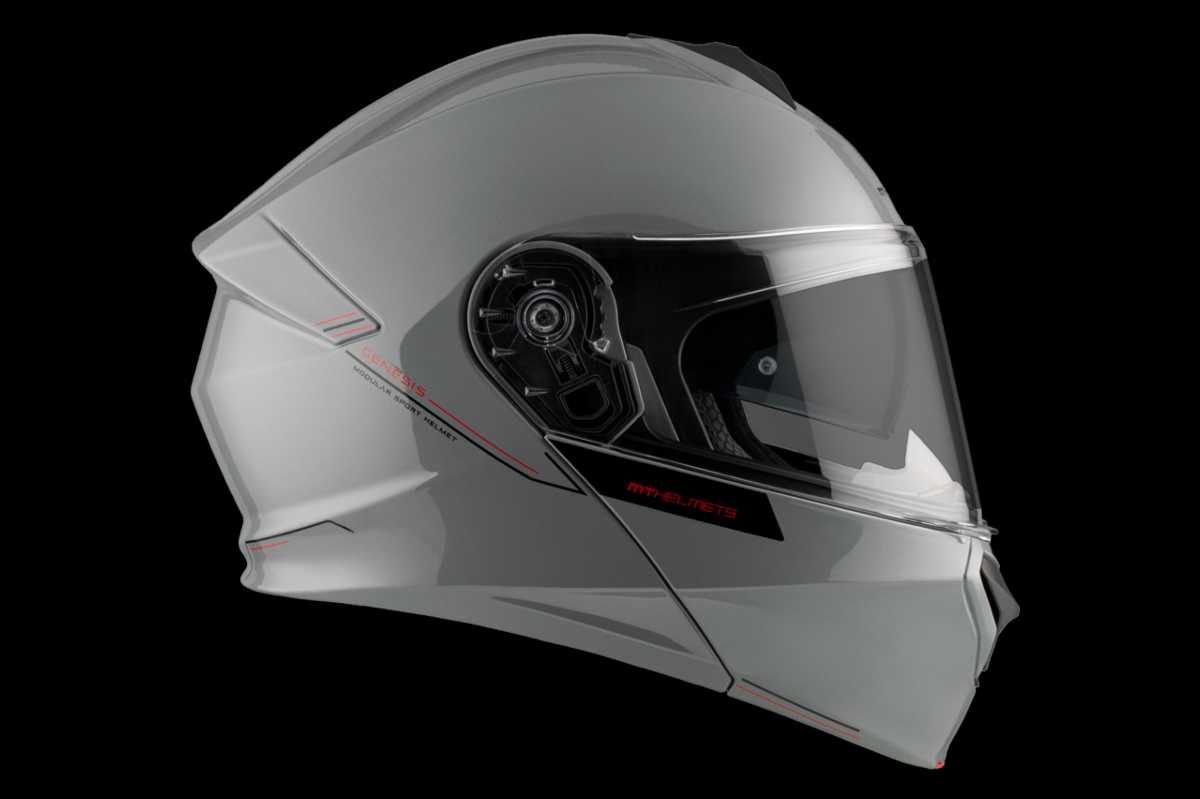 Шлем Модуляр/Трансформер с очками Мотошлем MT Genesis SV Gloss Grey