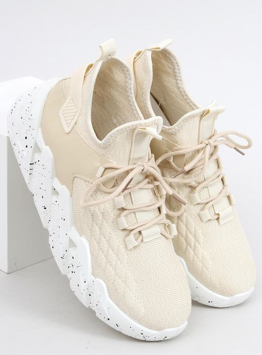 Buty Sportowe Skarpetkowe Indu Beige