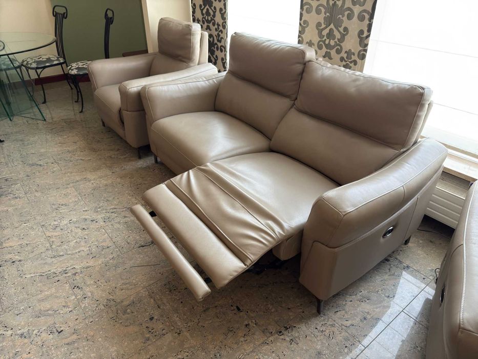 Komplet wypoczynkowy Bostonsofa - Sterowany elektrycznie - Skórzany