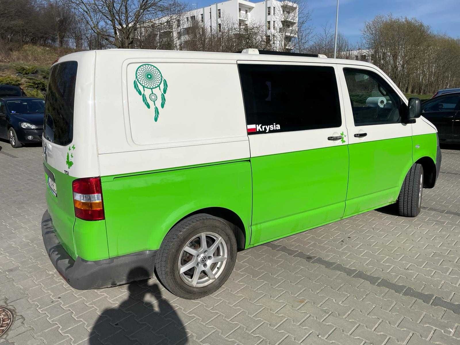 VW/TRANSPORTER/T5/1,9TDI bez rdzy! dostawczak + mini kamper piękny !