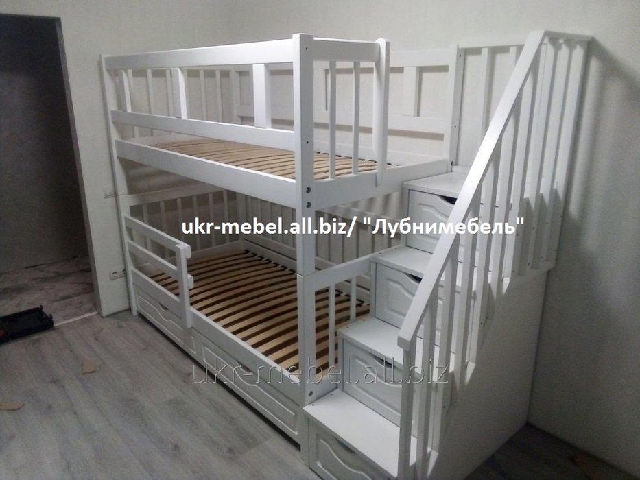 Двухъярусная деревянная кровать Анта, двоярусне (двоповерхове)ліжко