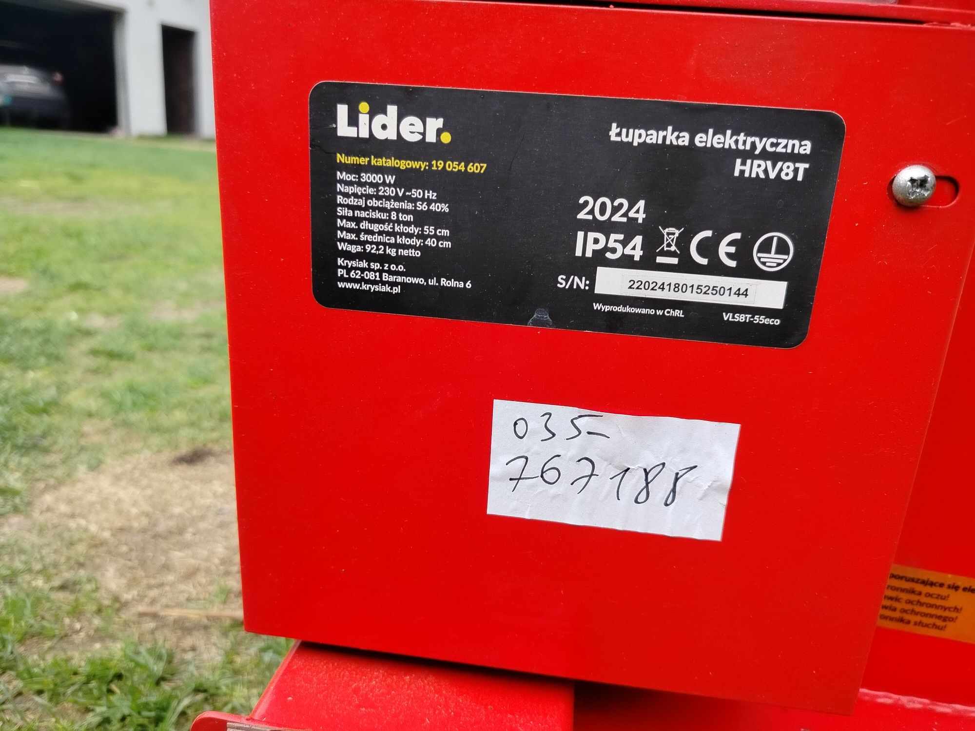 Łuparka elektryczna Lider LRV8T
