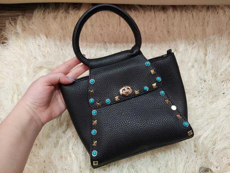 Черная сумочка, тоут сумка средних размеров