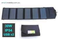 Солнечная портативная панель-зарядка 30Вт (сонячна панель для телефону