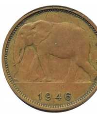 Kongo Belgijskie - 1 frank - 1946r.