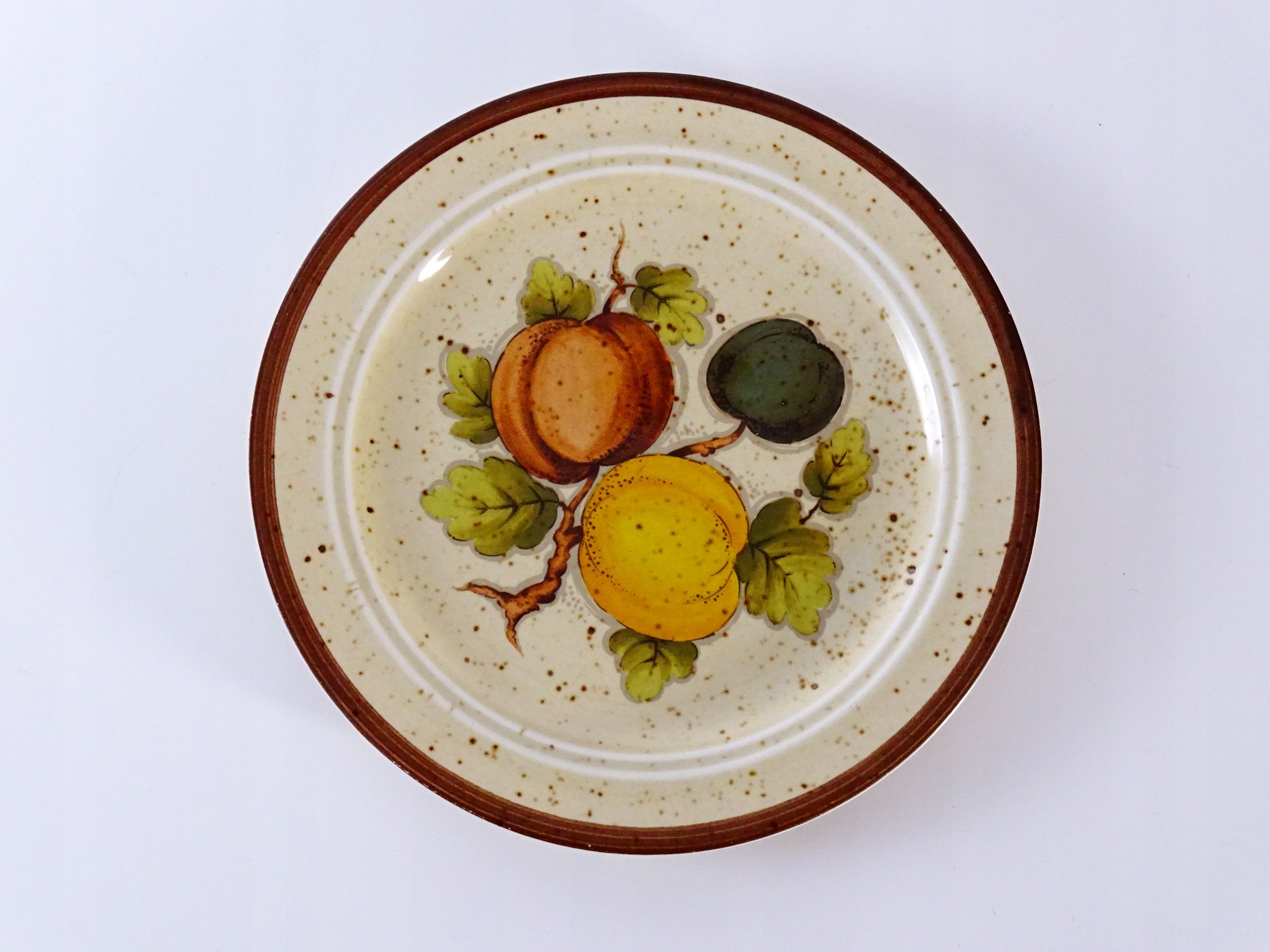 vintage piękny talerzyk porcelanowy owoce
