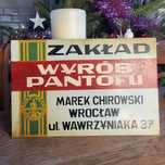 Tabliczka metalowa Wyrób Pantofli ⁷⁷