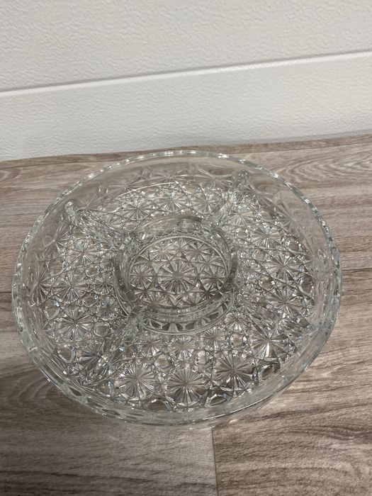 szklana taca patera na przekąski