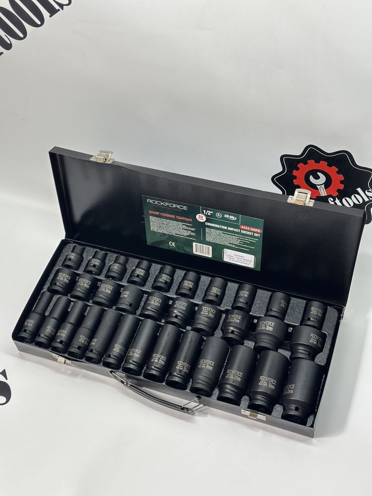 Набір головок ударних 33пр. 1/2" (6гр.) Rockforce RF-4333-5MPB