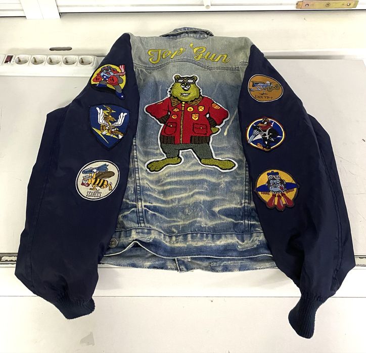 Джинсовка top gun куртка топ ган термо реал три поставка вещей хип хоп