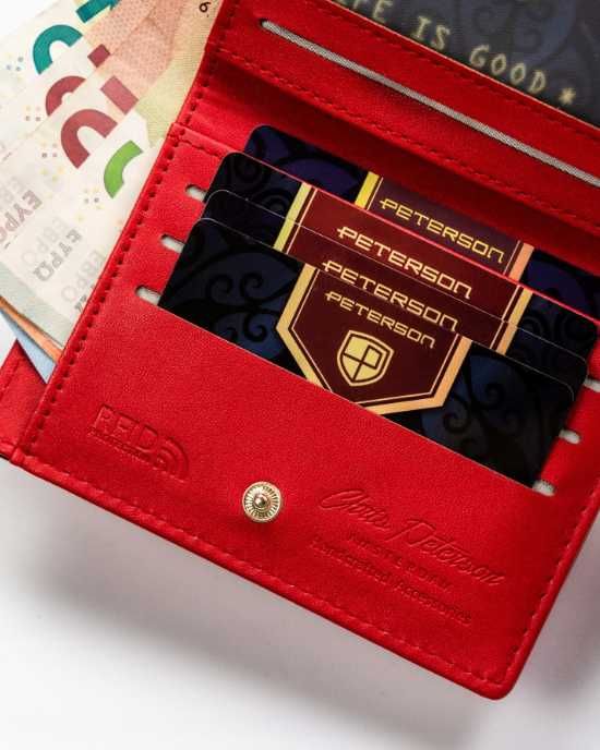 Peterson portfel skóra ekologiczna czerwony PTN 003-YS-9550RED ttst713