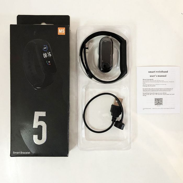 Фітнес браслет Smart Watch M5 Band Classic Black смарт годинник-трекер