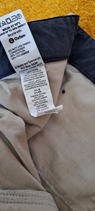 Krótkie spodnie męskie M&S 68% bawełna