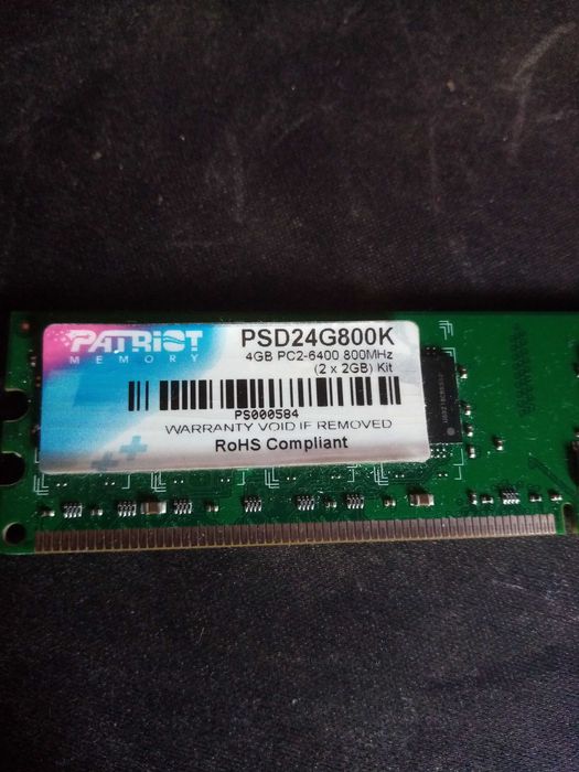 оперативная память patriot ddr2 2gb 800 5-5-5-15