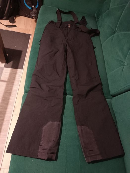Męskie czarne spodnie narciarskie z szelkami M