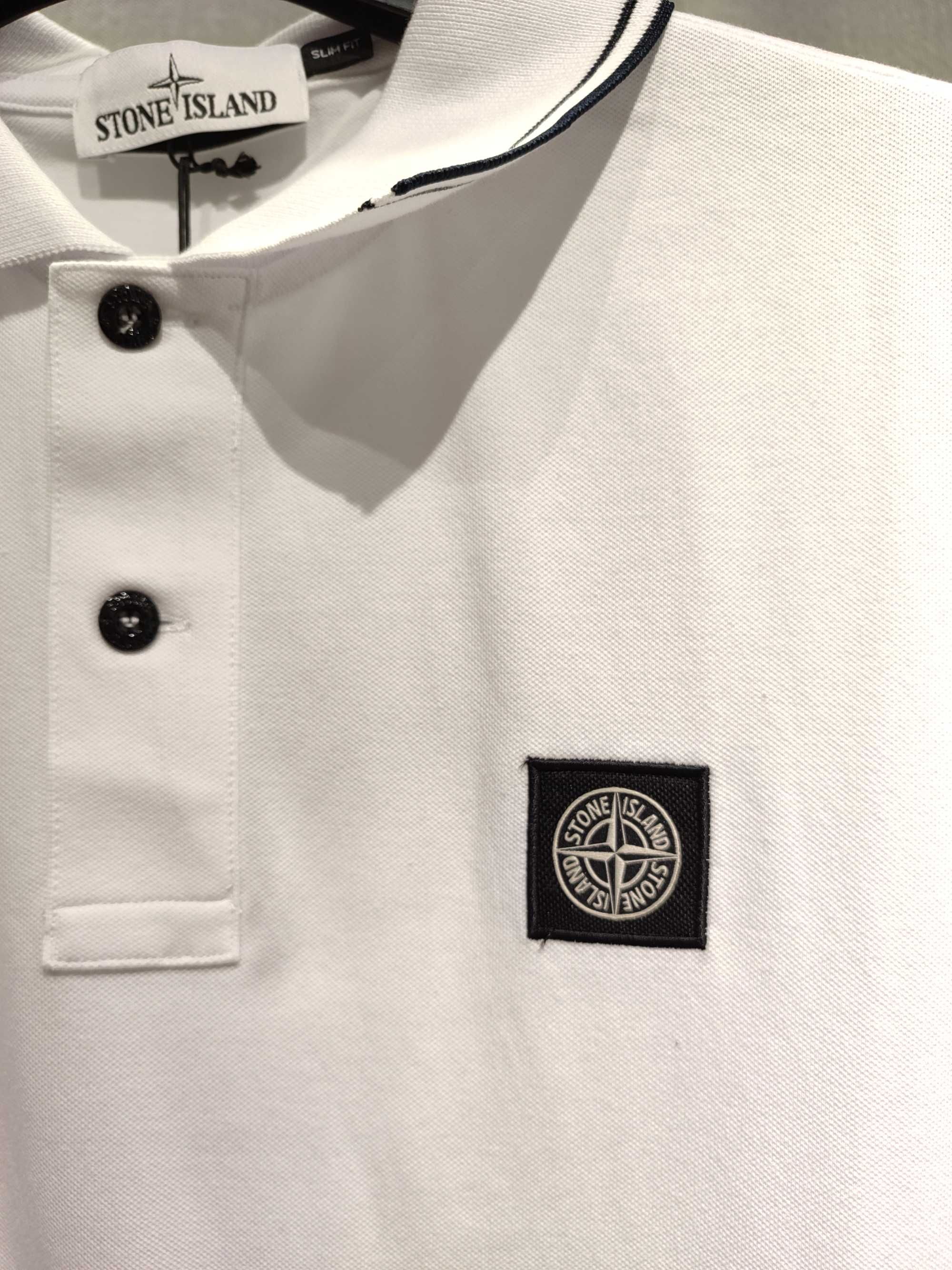 Поло STONE ISLAND 22S18 Classic Polo T-Shirt White SI0116-WT