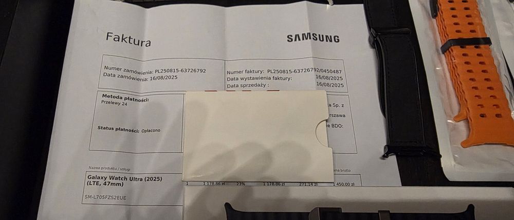 Samsung Galaxy Watch Ultra 2025   2, 5 miesięczny na gwarancji!