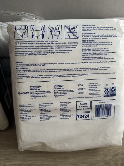 Pieluchomajtki Tena dry comfort XL