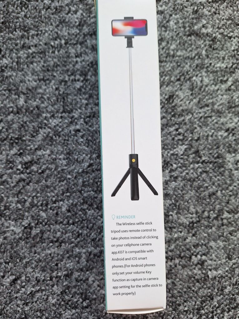 Kijek do selfie stick 3w1 tripod statyw i pilot Bluetooth z uchwytem t