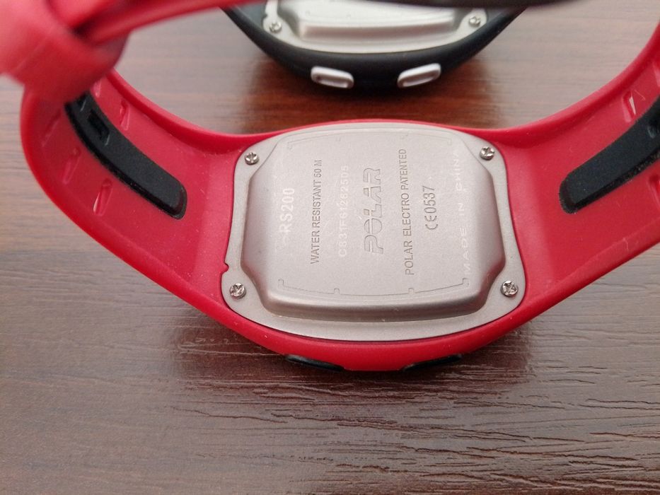 Polar RS200  2 Partnerskie Zegarki Czerwony Czarny  Fitness Uniseks