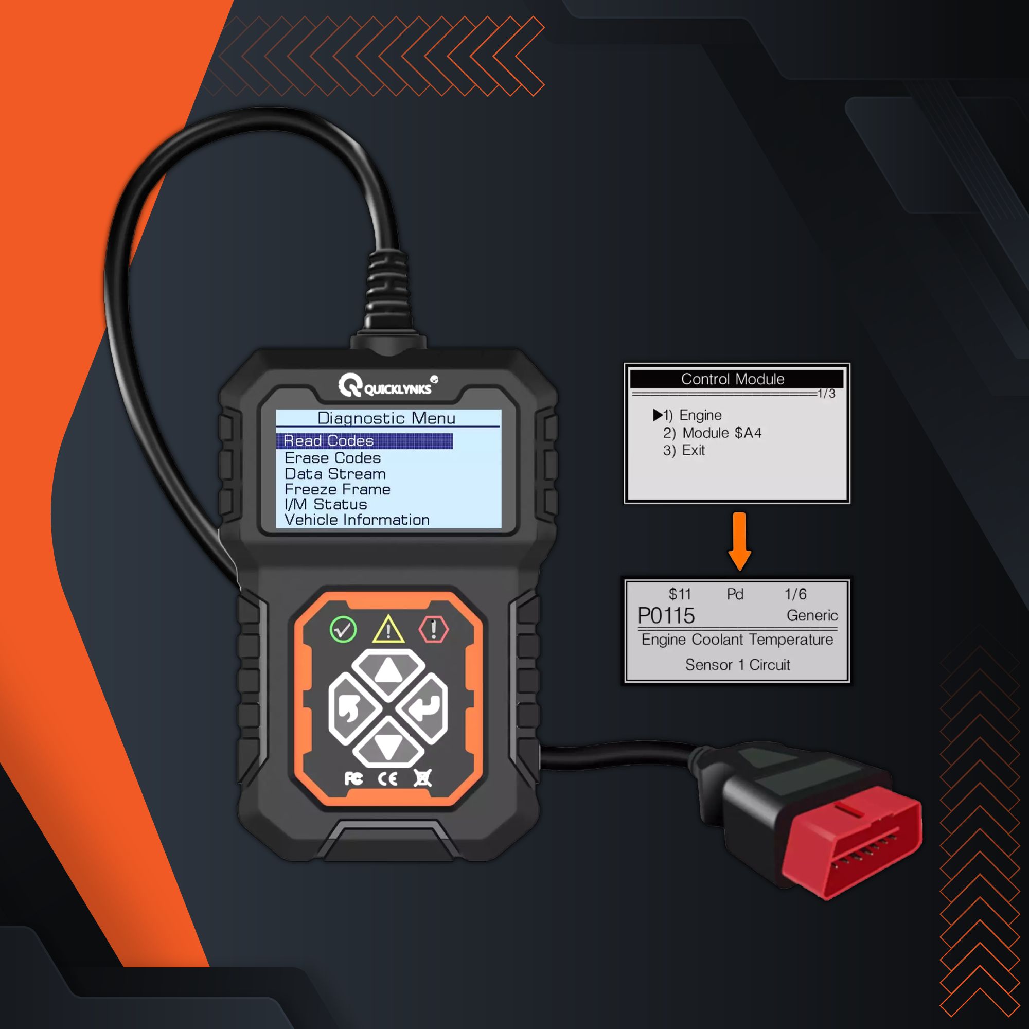 Interfejs Diagnostyczny Tester Obd2 Język Polski Skaner Tester obd2 pl