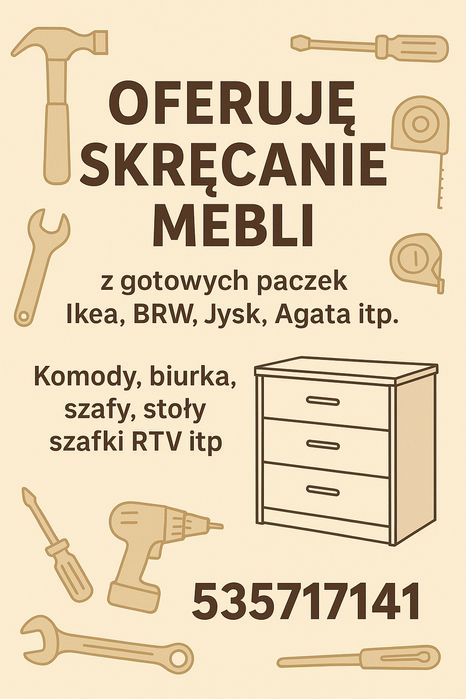 Skręcanie mebli Ikea BRW Jysk agata