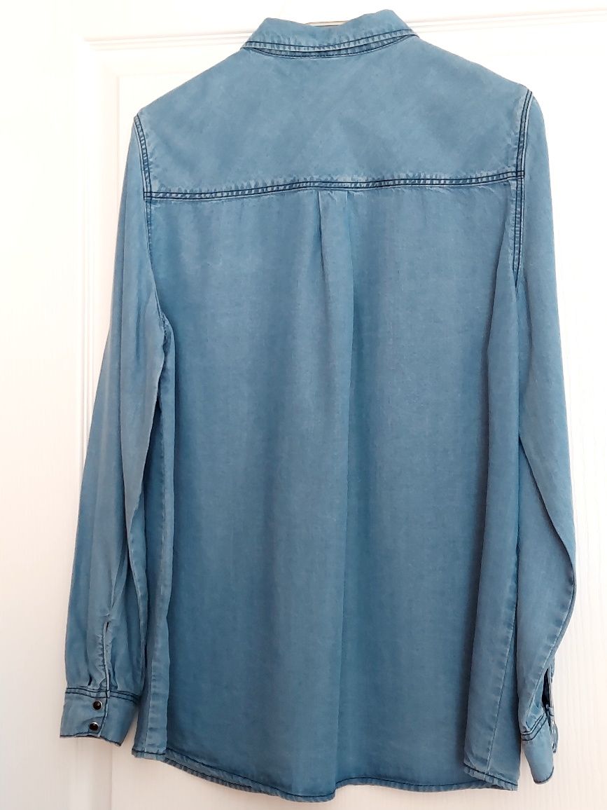 Niebieska koszula z lyocellu, rozmiar 42, Camaieu