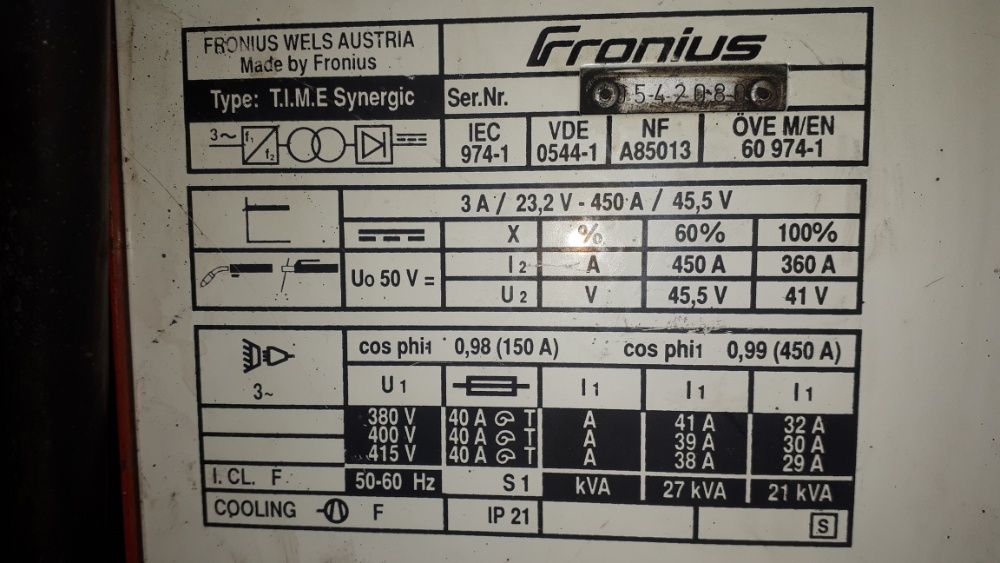 Spawarka Fronius Time Synergic 450