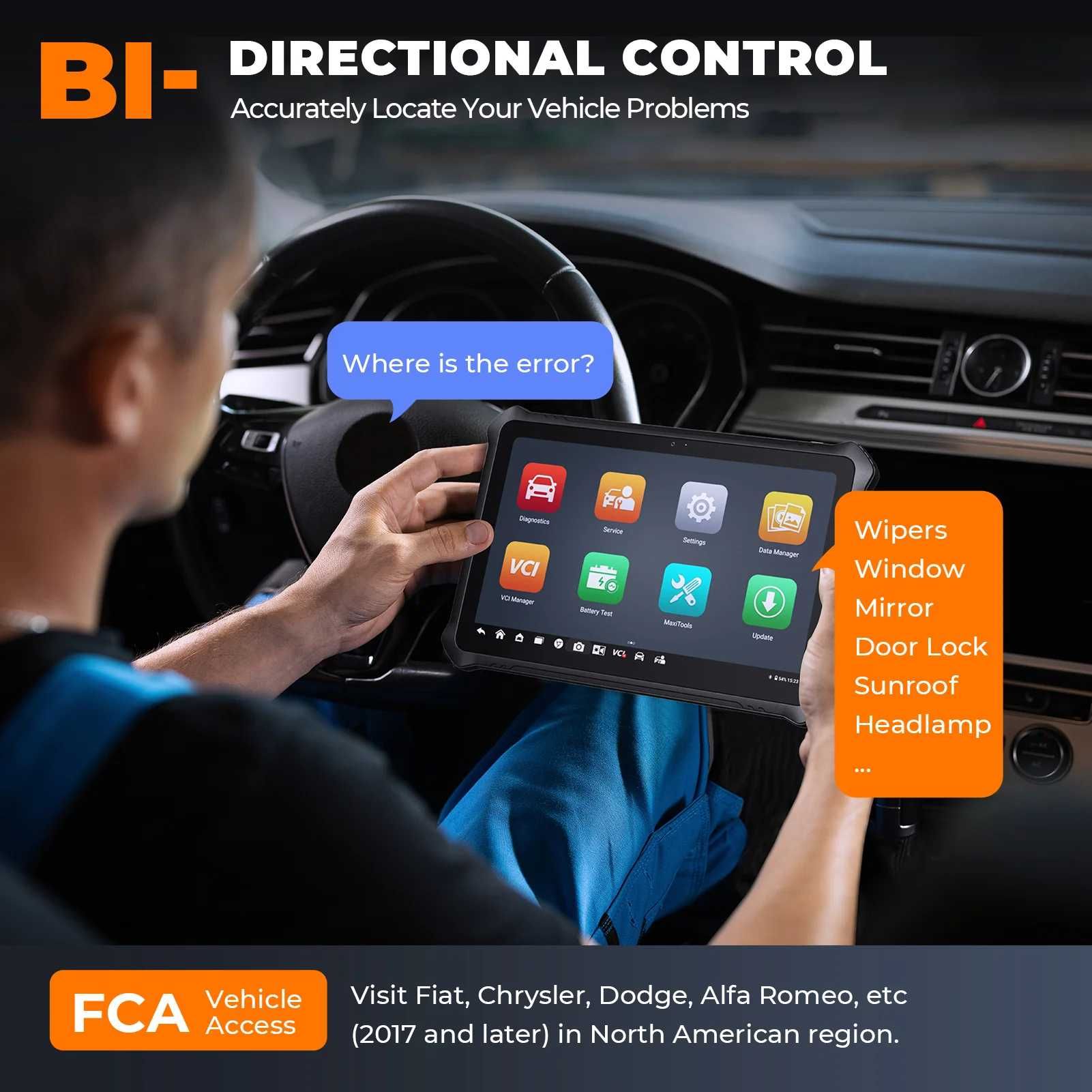 Autel OTOFIX D1 PROS KIT Máq Diagnóstico OBD 40 Funções (NOVO)